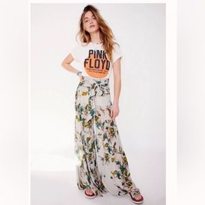 Aloha printed wide leg pant